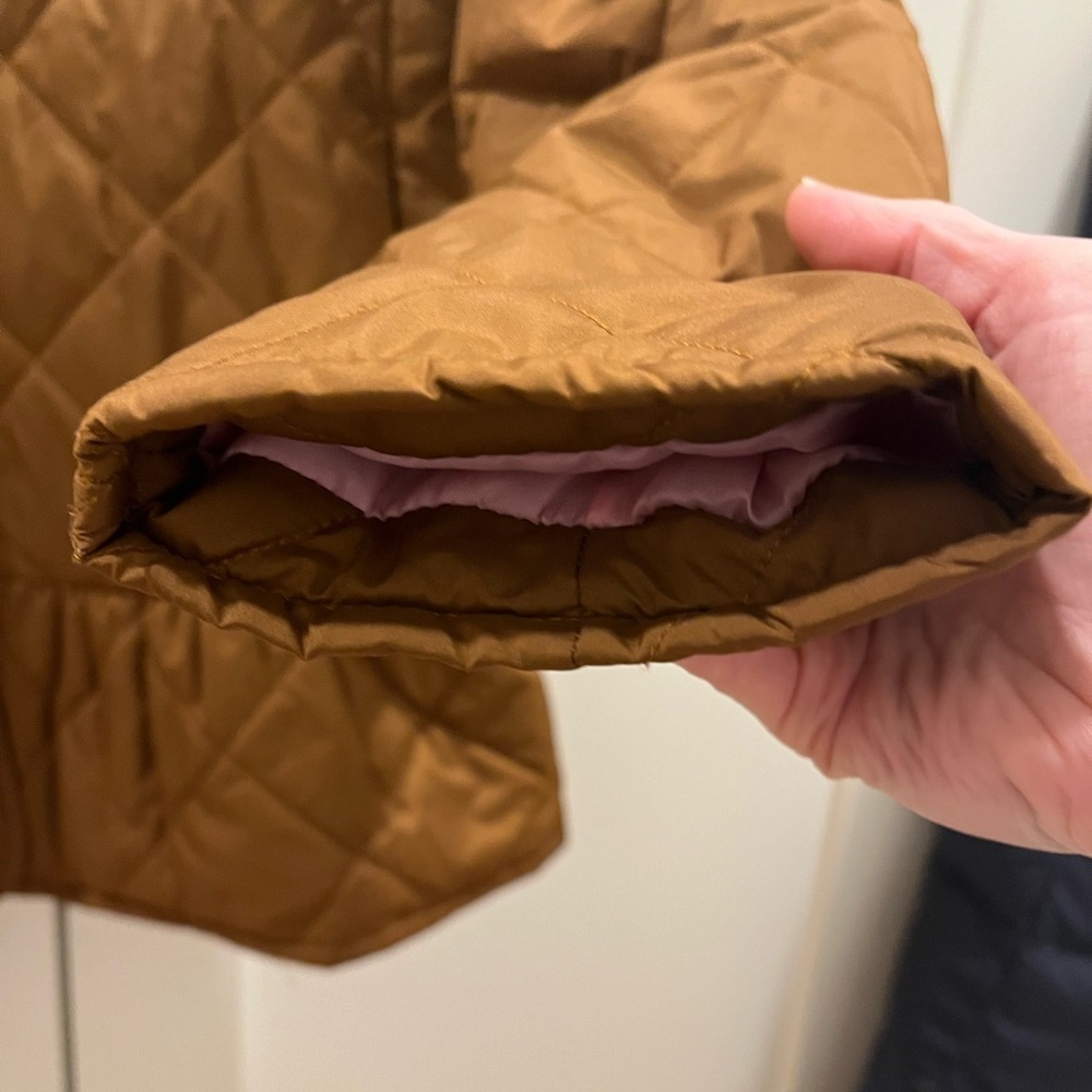 Crewcuts Quilted Peplum Brown Barn Jacket, size L - Picture 6 of 11